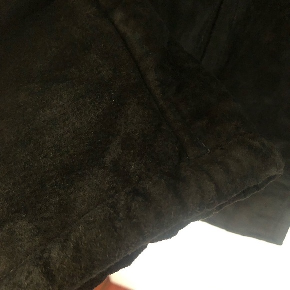 Jones New York Genuine Leather/Suede Faux Fur Barn Coat medium - Picture 5 of 14